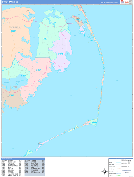 Outer Banks Wall Map